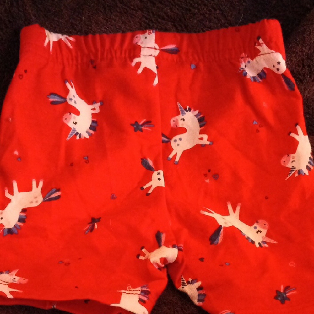 Garanimals Red Shorts with Unicorn Design